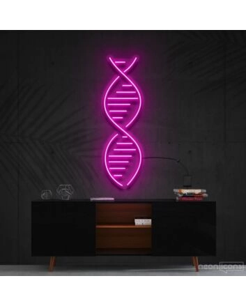 Dna Neon Sign for Science and Biology Enthusiasts