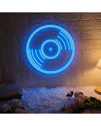 Vinyl Record Neon Sign for Music Lovers and Fans
