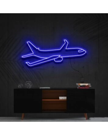Airplane Neon Sign for Travel Lovers and Fun Decor