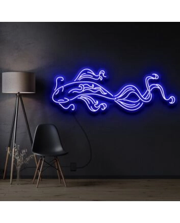 Koi Fish Neon Sign for Artistic and Tranquil Spaces