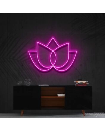 Lotus Flower Neon Sign for Tranquil and Spiritual Spaces
