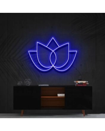 Lotus Flower Neon Sign for Tranquil and Spiritual Spaces