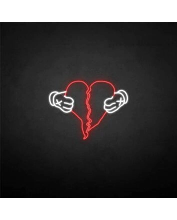Broken heart&#39; neon sign