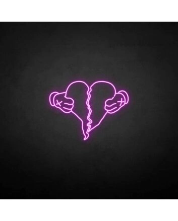 Broken heart&#39; neon sign