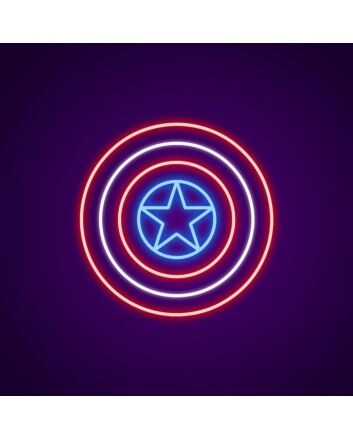 Captain America Neon Sign for Superhero Fans