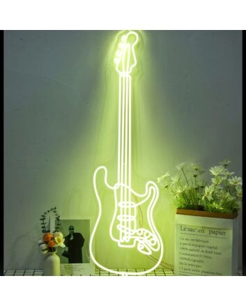 Guitareds Neon Sign for Music Lovers and Studios