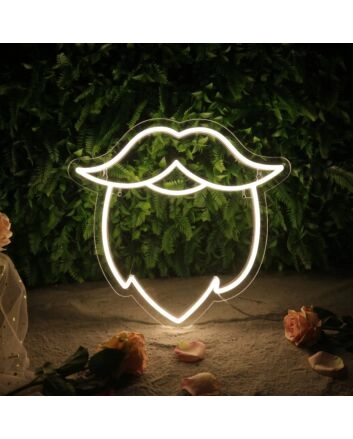 Beard Neon Sign for Stylish and Modern Spaces