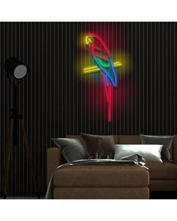 Parrot Neon Sign for Tropical and Fun Decor