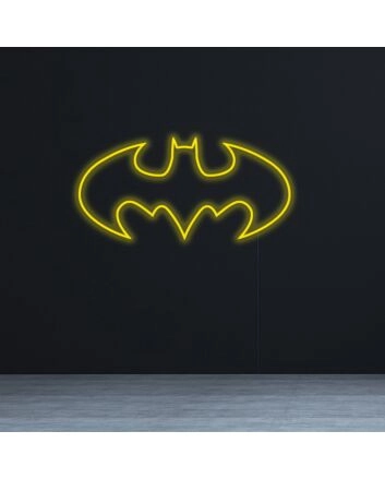 Batman Comic Hero Outline Fan Art Neon Sign for Superhero Fans