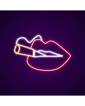 Smoking Neon Sign for Playful and Bold Spaces