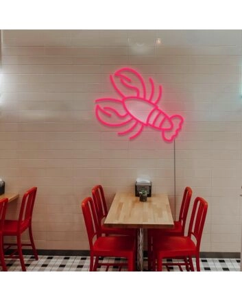 Lobster Neon Sign for Seafood Restaurants and Dining Areas