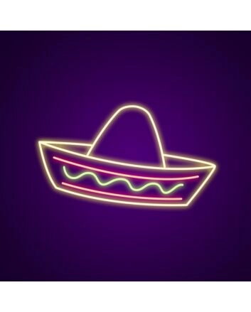 Sombrero Neon Sign for Fun and Festive Decor