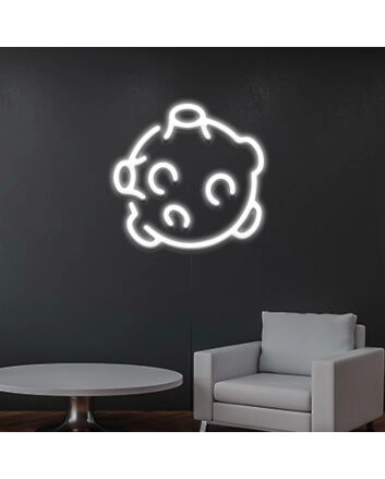 Moon Rock Neon Sign for Space and Astronomy Lovers