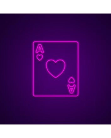 Ace Of Hearts Neon Sign for Romantic and Fun Decor