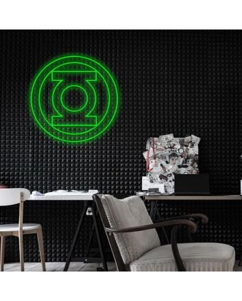 Green Lantern Neon Sign for Superhero Fans