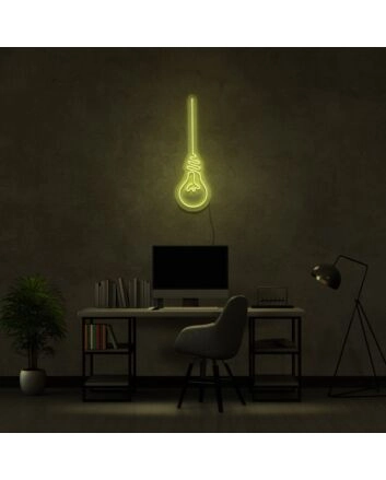 Lightbulb Neon Sign for Creative and Inspirational Decor