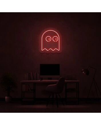 Ghost Man Neon Sign for Halloween and Fun Decor