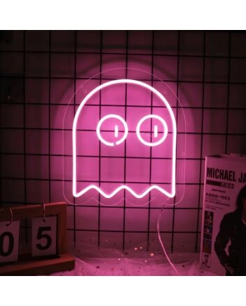 Ghost Man Neon Sign for Halloween and Fun Decor