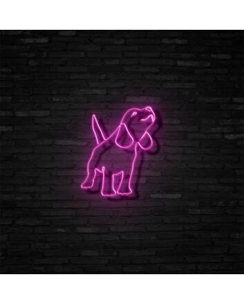 Beagle Neon Sign for Dog Lovers and Pet Spaces