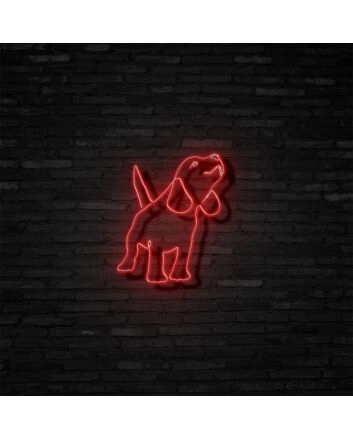 Beagle Neon Sign for Dog Lovers and Pet Spaces