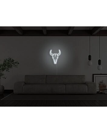 Bull Skull Neon Sign for Western and Rustic Decor