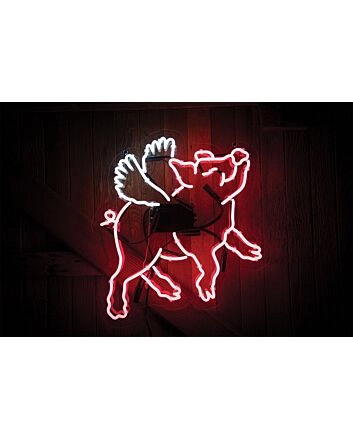 Flying Pig Neon Sign for Whimsical and Fun Spaces