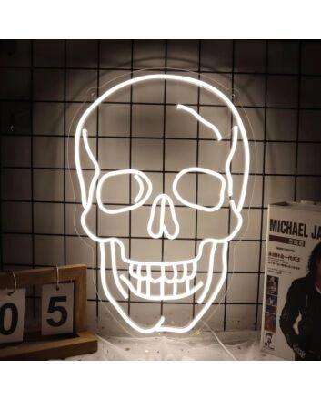 Skull Neon Sign for Edgy and Bold Decor