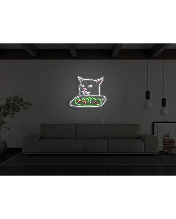Smudge Lord With Salad Neon Sign for Fun and Playful Spaces