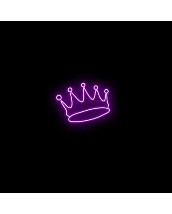 Crown Neon Sign for Regal and Elegant Decor