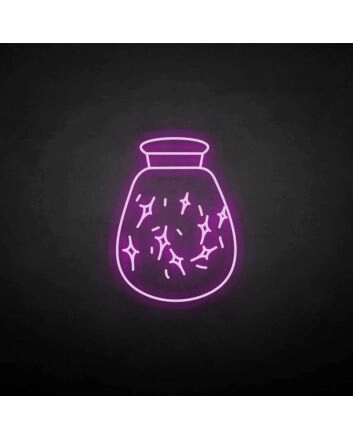 Wishing bottle neon sign
