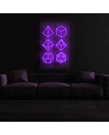 Dungeons and Dragons Roll Neon Sign for Game Lovers