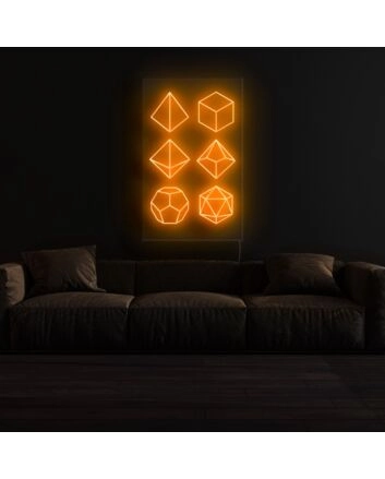 Dungeons and Dragons Roll Neon Sign for Game Lovers