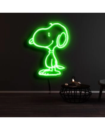 Snoopy Standing Neon Sign for Cartoon Fans