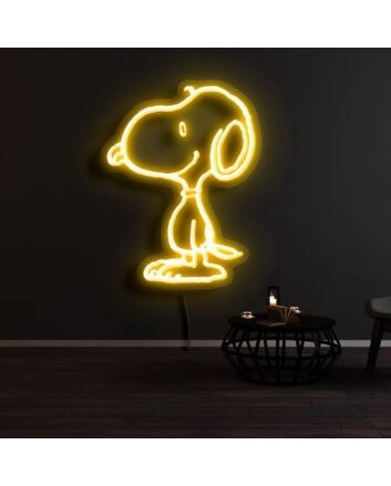 Snoopy Standing Neon Sign for Cartoon Fans