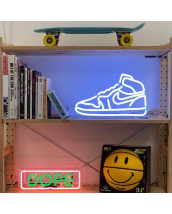 Aj1 Red Retro Shoe Air Jordan 1 Neon Sign for Sneaker Lovers