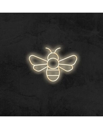 Bee Neon Sign for Nature and Whimsical Decor