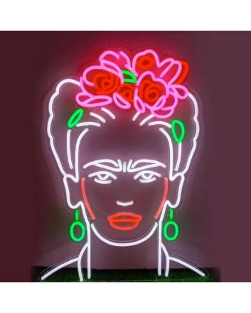 Frida Kahlo Neon Sign for Art Lovers and Bold Spaces