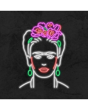 Frida Kahlo Neon Sign for Art Lovers and Bold Spaces