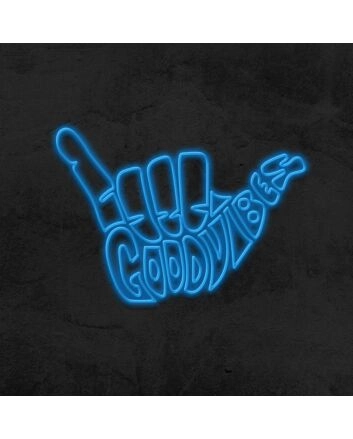 Good Vibes V1 Neon Sign for Positive and Happy Spaces