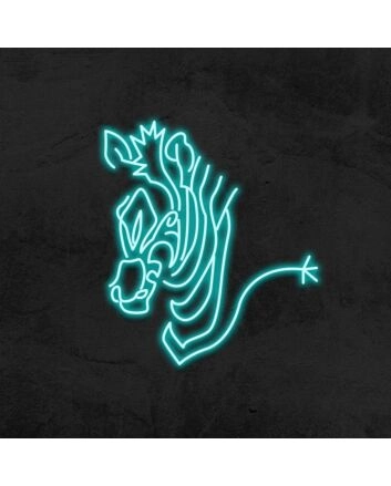 Zebra Neon Sign for Animal Lovers and Whimsical Decor