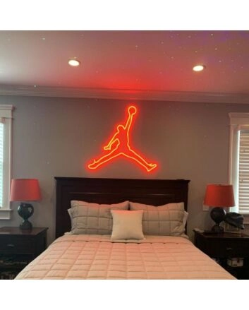 Jumpman Neon Sign for Sneaker Enthusiasts and Sports Lovers