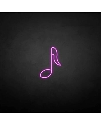 Musical note&#39; neon sign