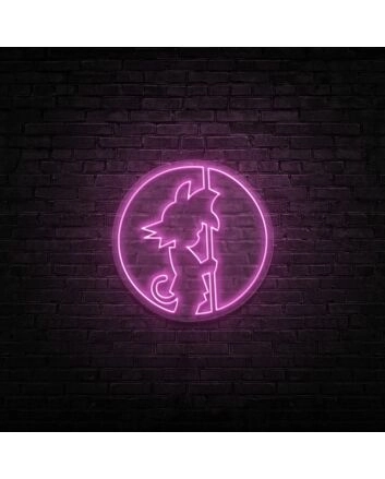 Kid Goku Neon Sign for Anime Lovers