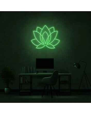 Lotus Neon Sign for Peaceful and Tranquil Spaces