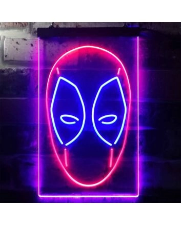 Deadpool Dual LED Neon Sign for Superhero Fans