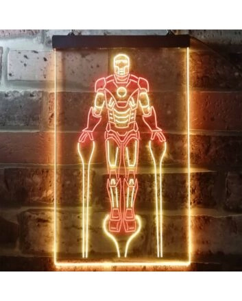 Iron Man Hero Dual LED Neon Sign for Superhero Fans