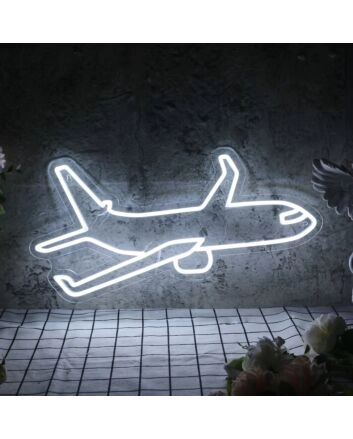 Airplane Neon Sign for Travel and Adventure Themes