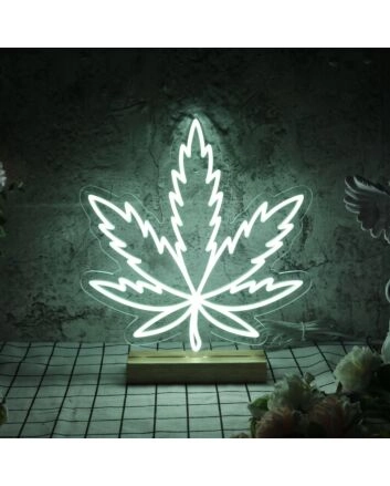 Pot Leaf Neon Sign for Cannabis Enthusiasts and Relaxing Spaces
