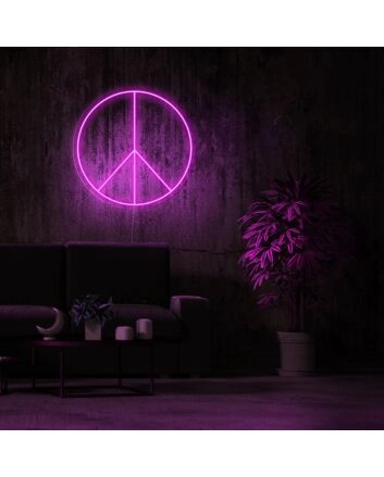 Peace Neon Sign for Relaxing and Positive Spaces