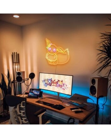 Eevee Kawaii Neon Sign for Anime Fans